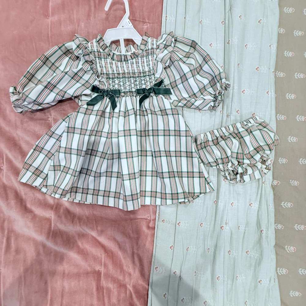 iris & ivy Plaid Dress with Green Accents